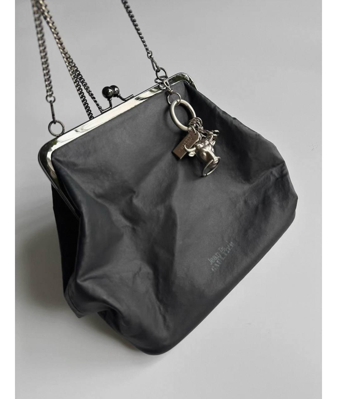 JEAN PAUL GAULTIER Черный кожаный рюкзак, фото 5