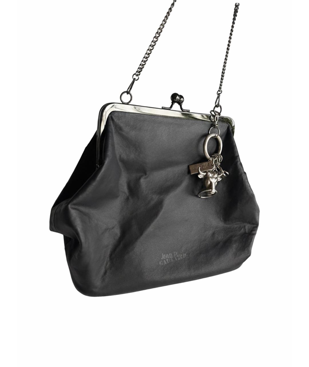 JEAN PAUL GAULTIER Черный кожаный рюкзак, фото 1