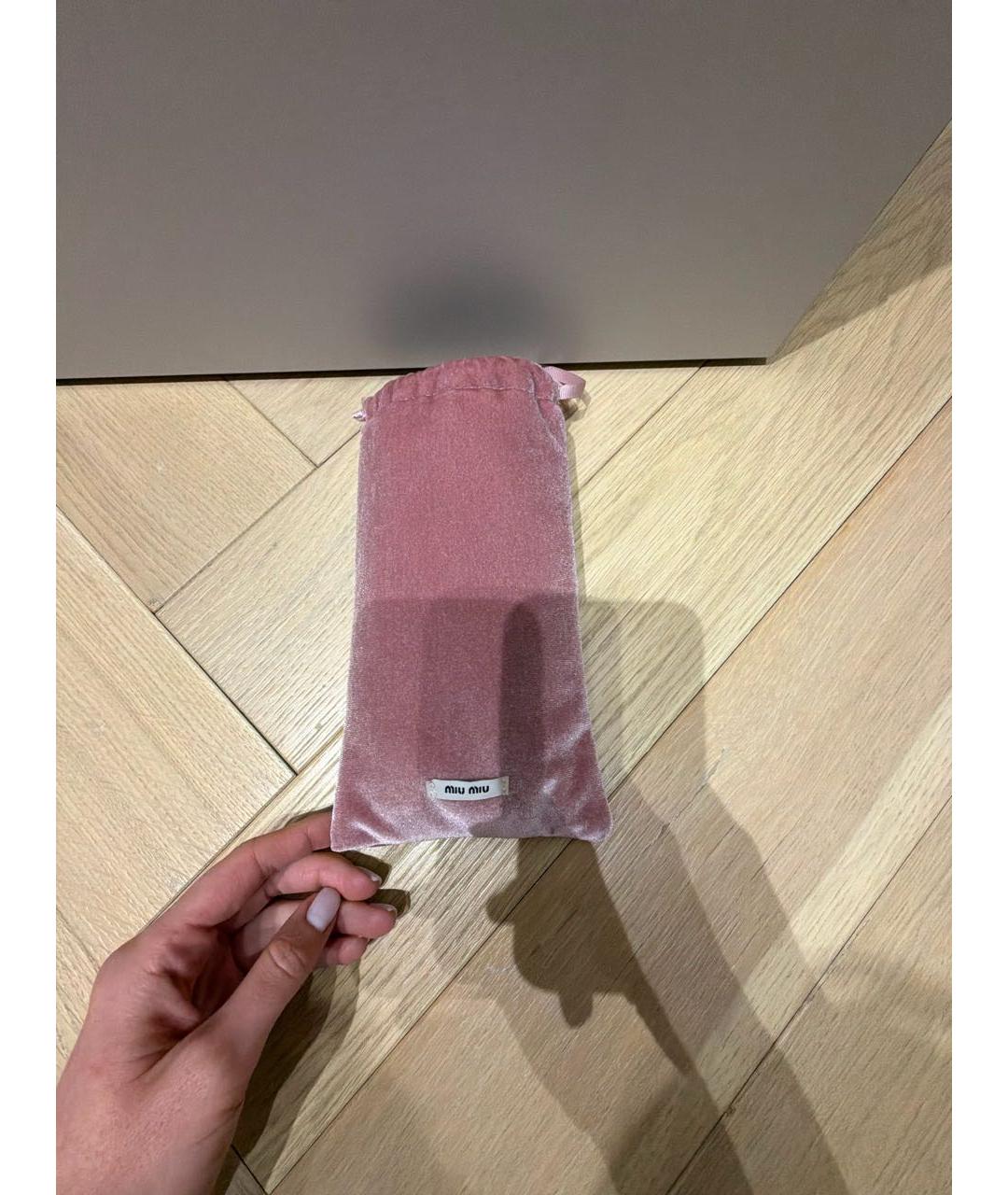 MIU MIU Черные металлические солнцезащитные очки, фото 4