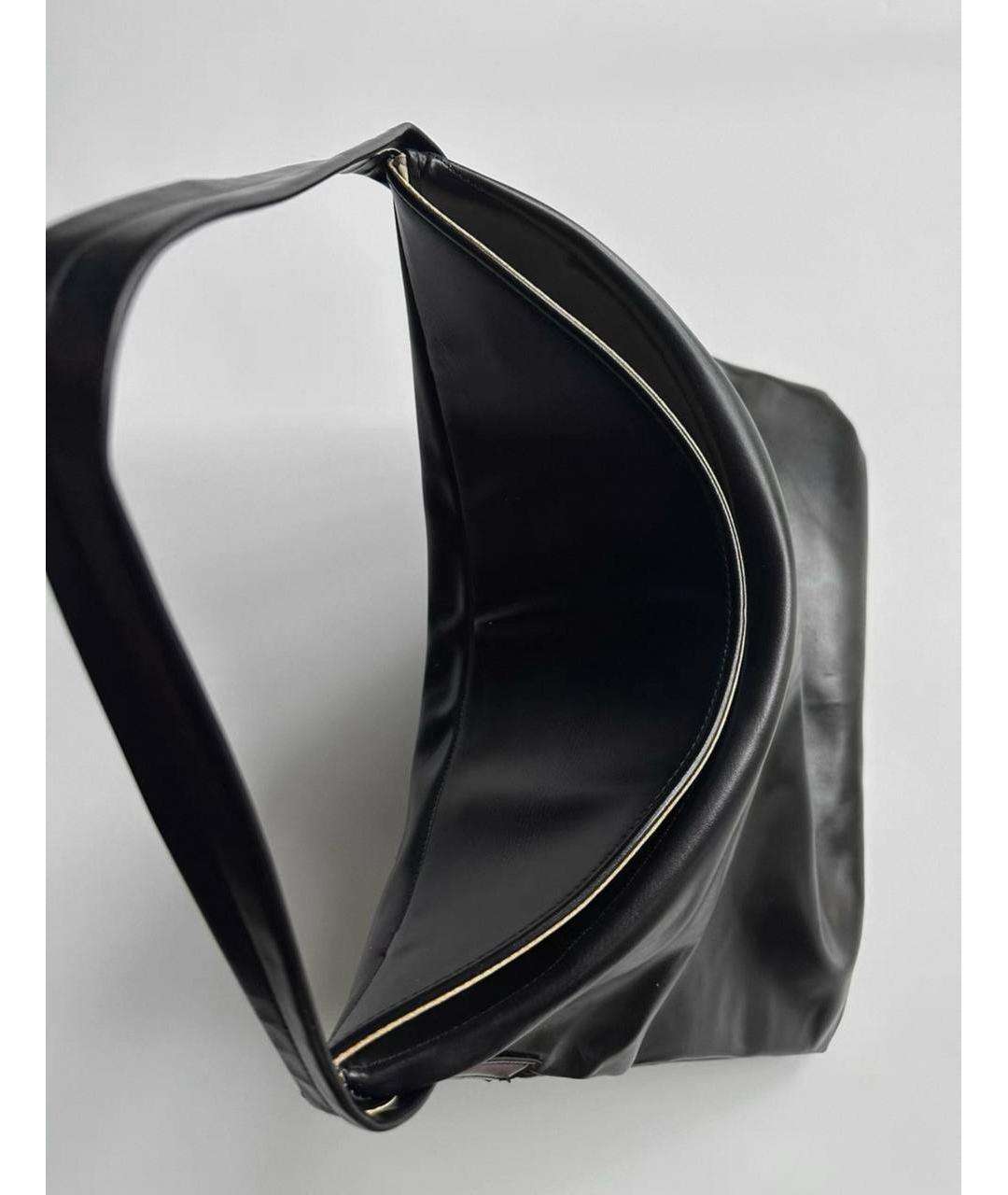 COMME DES GARÇONS Черная кожаная сумка через плечо, фото 3