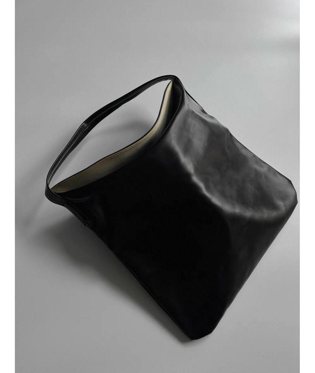 COMME DES GARÇONS Черная кожаная сумка через плечо, фото 5