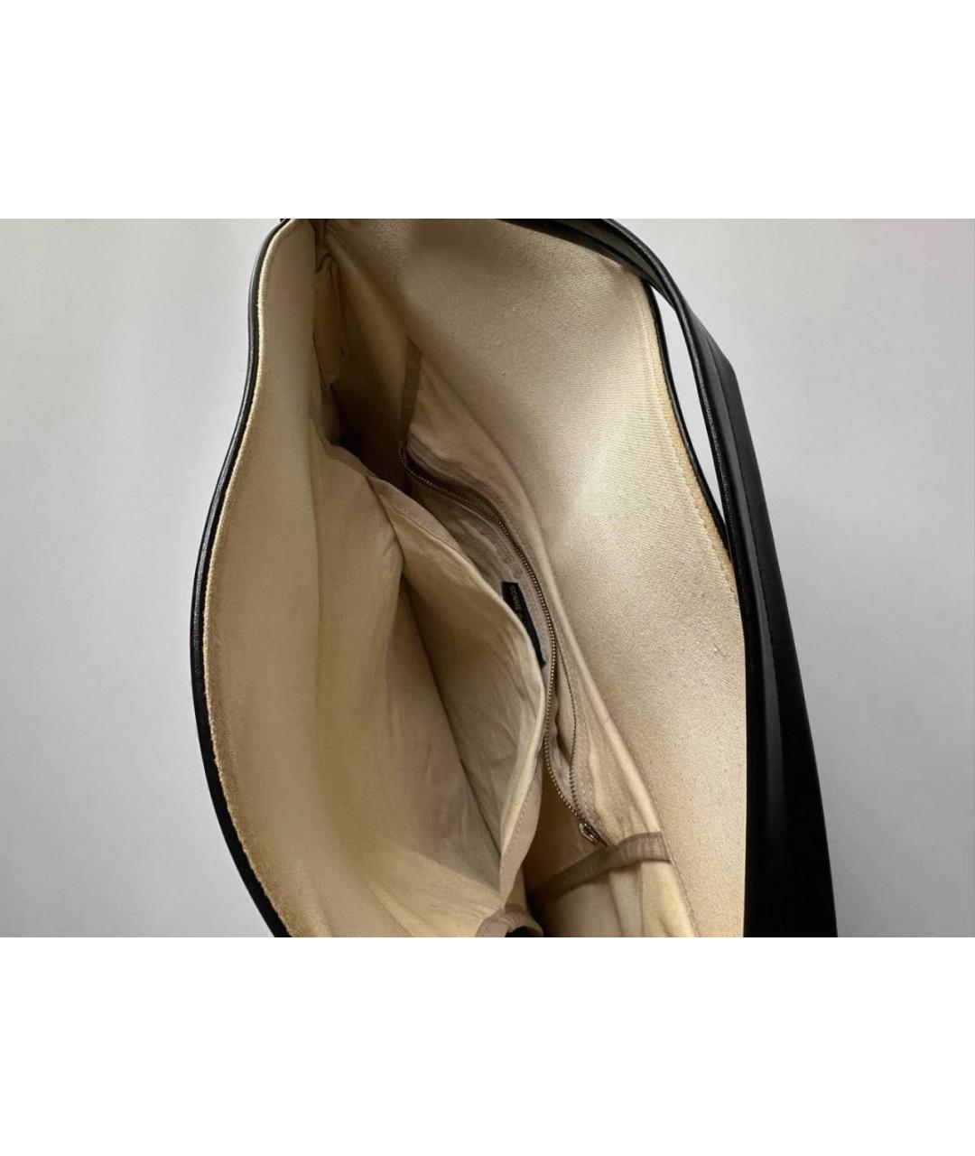 COMME DES GARÇONS Черная кожаная сумка через плечо, фото 4