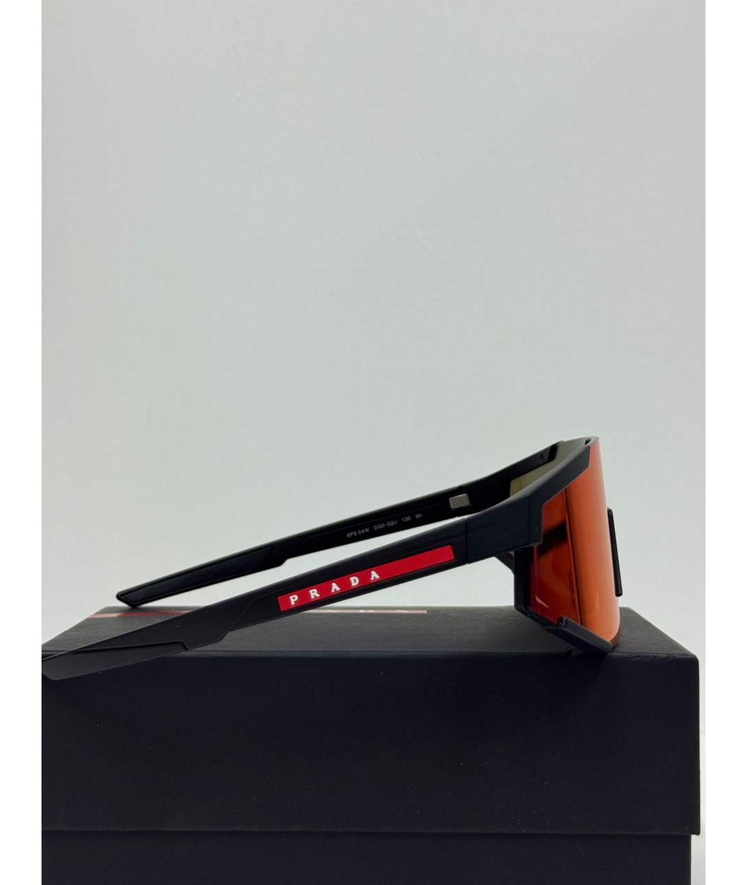 PRADA Черные пластиковые солнцезащитные очки, фото 7