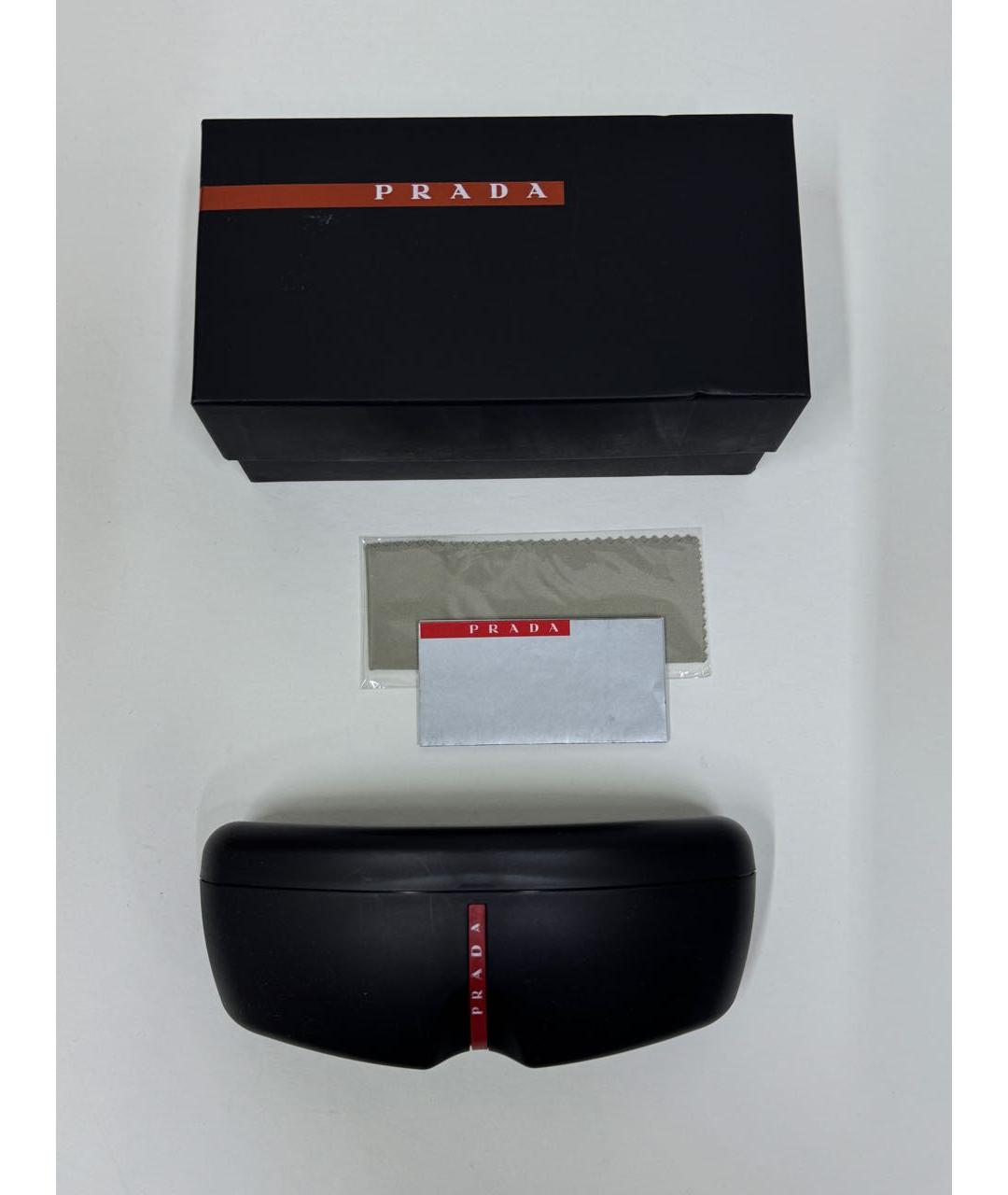 PRADA Черные пластиковые солнцезащитные очки, фото 8