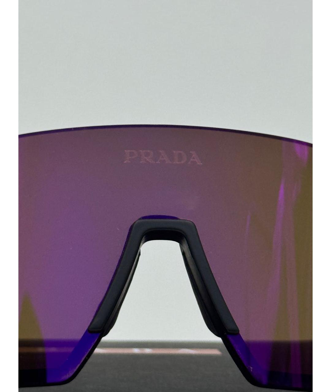 PRADA Черные пластиковые солнцезащитные очки, фото 6