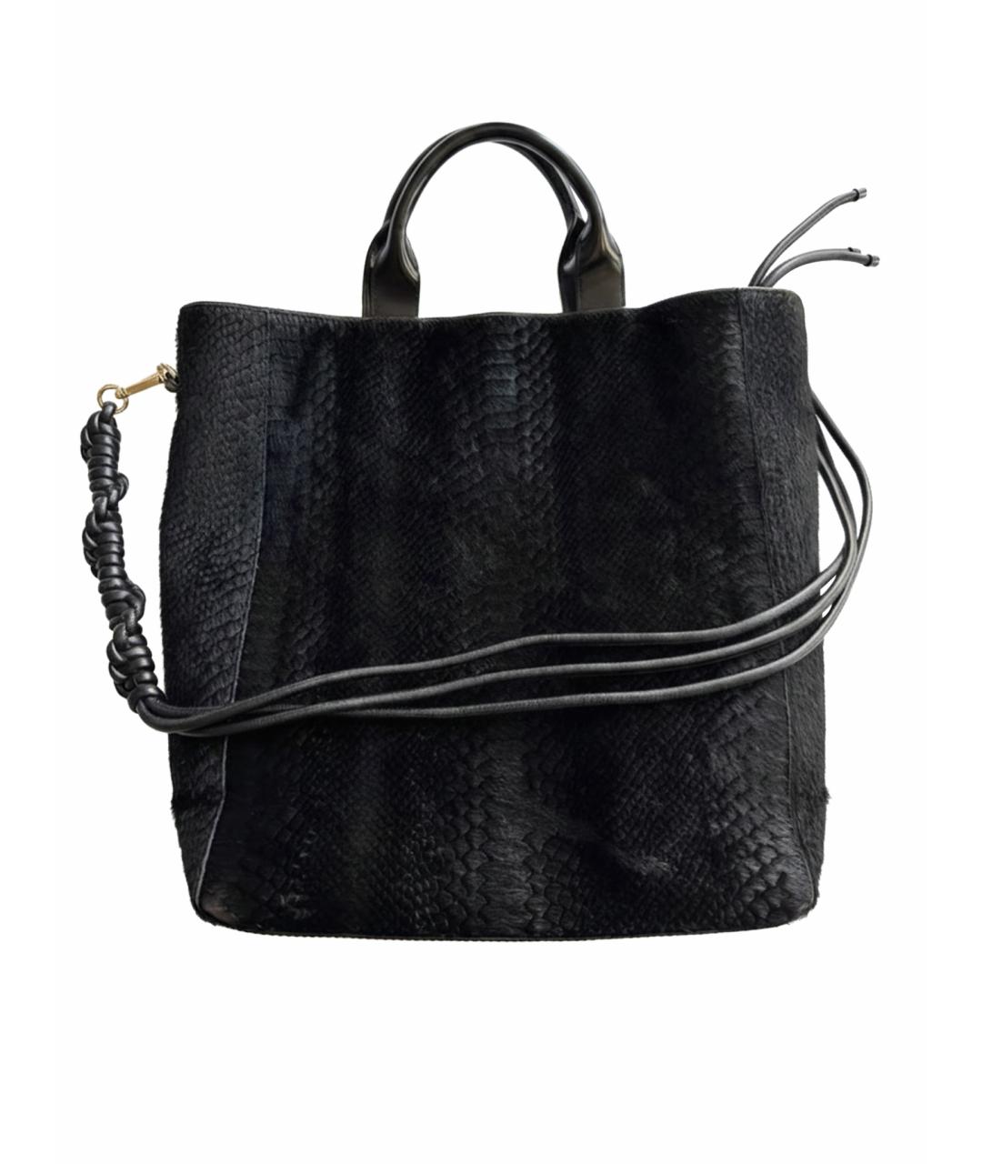 DRIES VAN NOTEN Черная кожаная сумка через плечо, фото 1