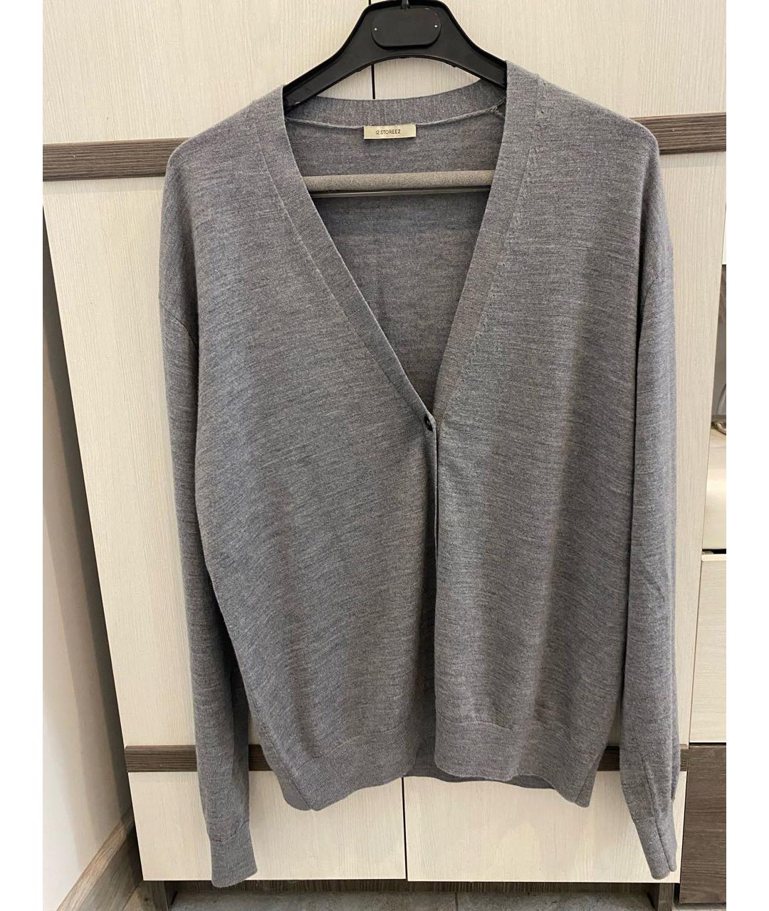 12 STOREEZ Антрацитовый шерстяной кардиган, фото 6