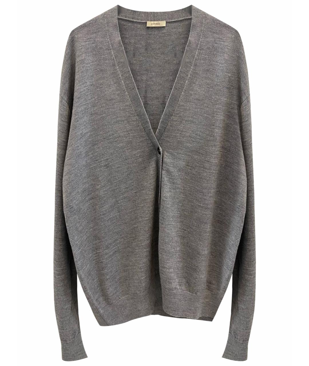 12 STOREEZ Антрацитовый шерстяной кардиган, фото 1