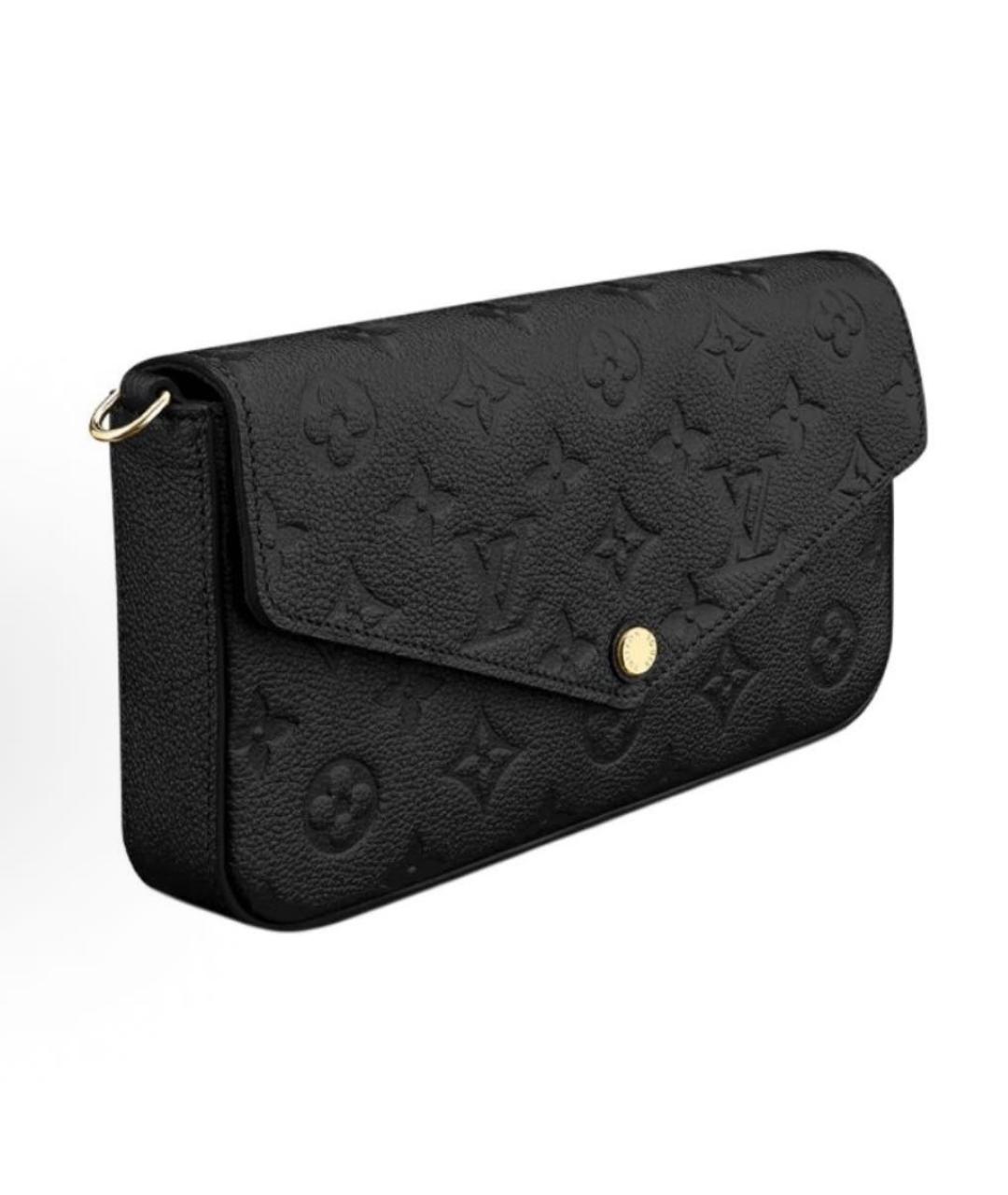 LOUIS VUITTON Черная кожаная сумка через плечо, фото 5