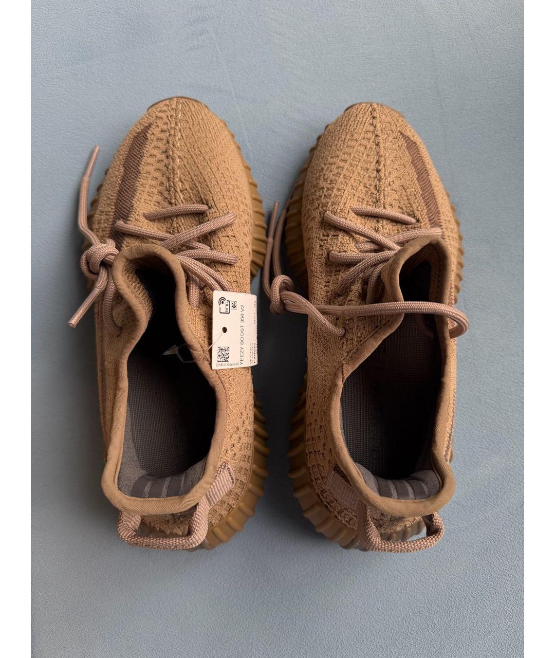 ADIDAS YEEZY Коричневые текстильные кроссовки, фото 3