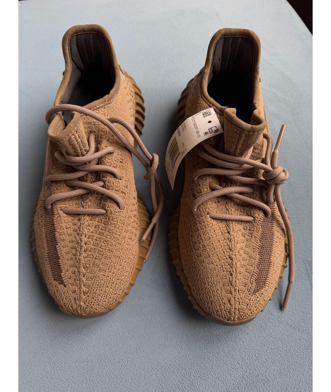 ADIDAS YEEZY Коричневые текстильные кроссовки, фото 2