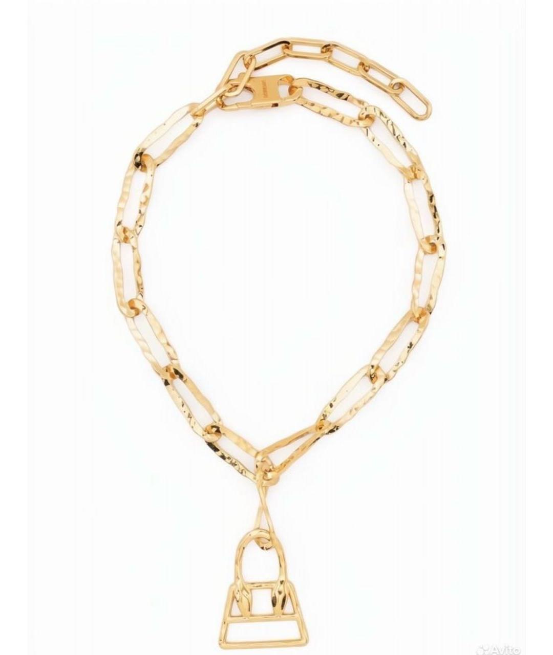 JACQUEMUS Золотое металлическое колье, фото 4