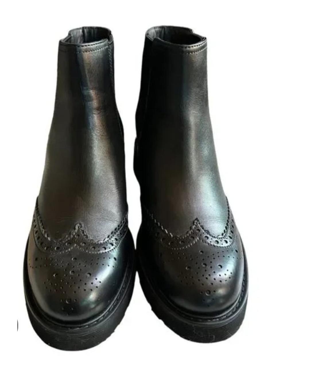 PRADA Черные кожаные ботинки, фото 5