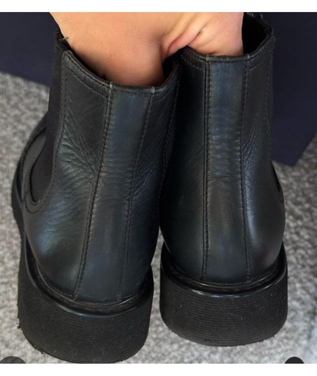 PRADA Черные кожаные ботинки, фото 8