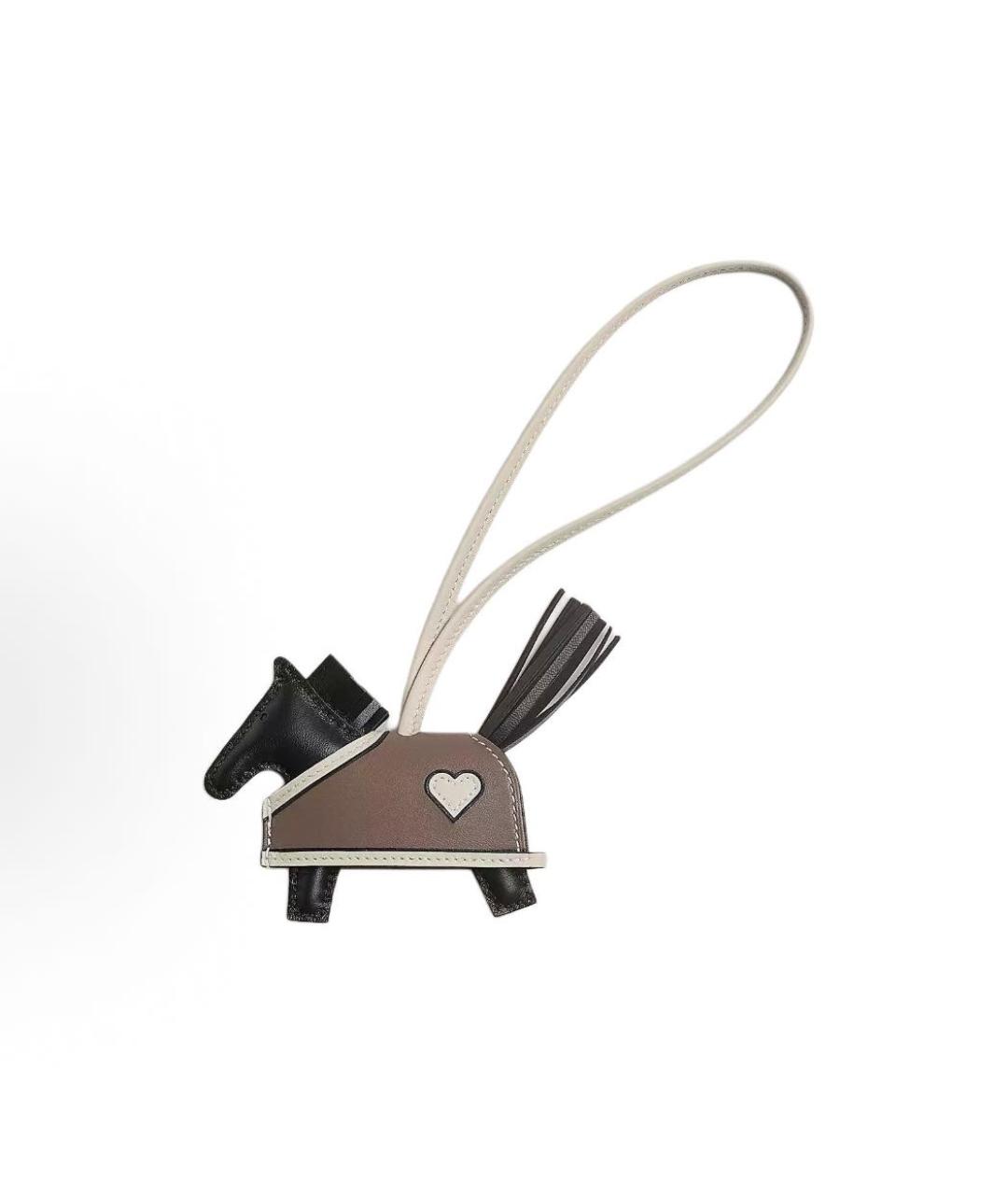 HERMES Черный брелок, фото 4