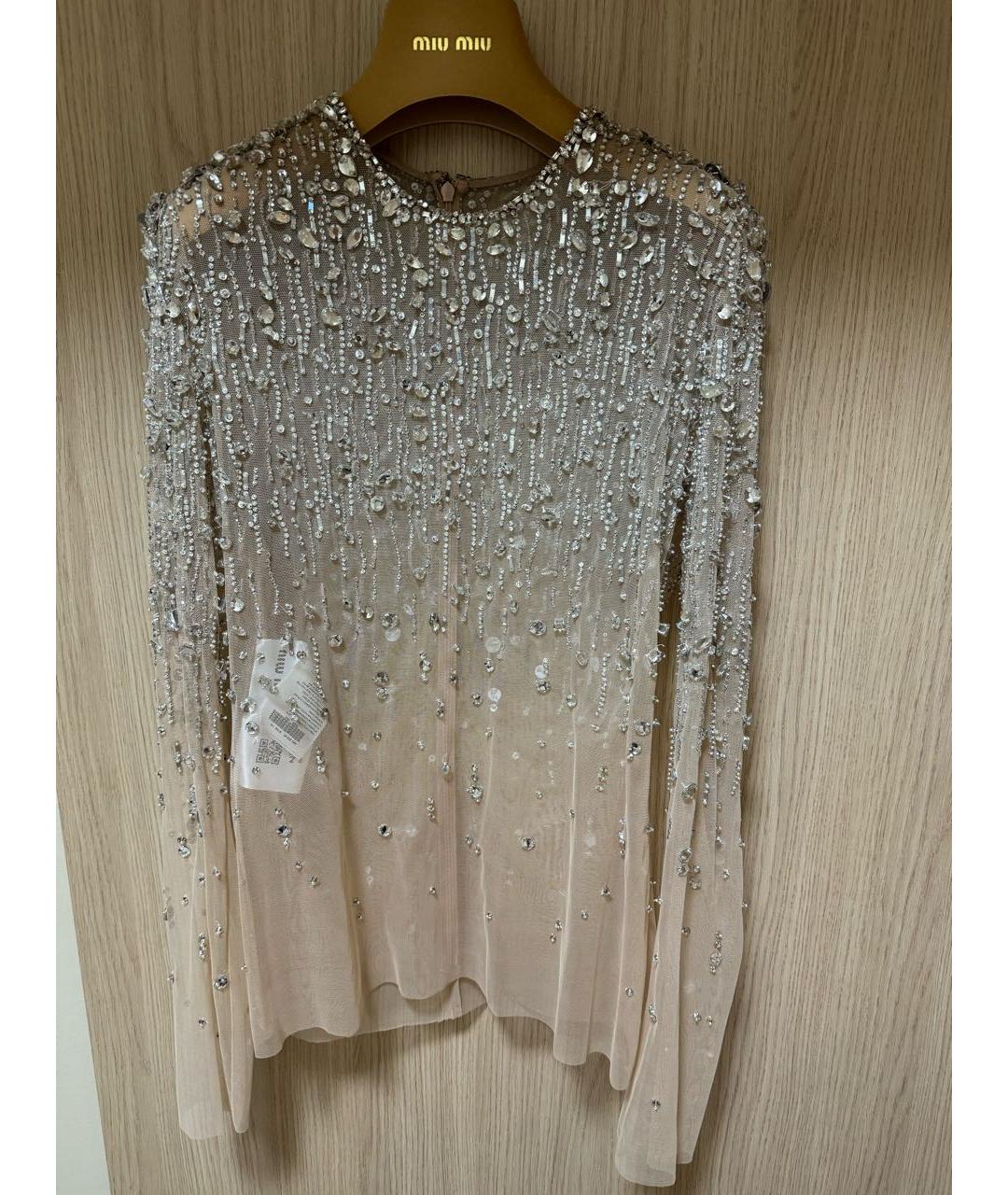 MIU MIU Бежевая блузы, фото 5