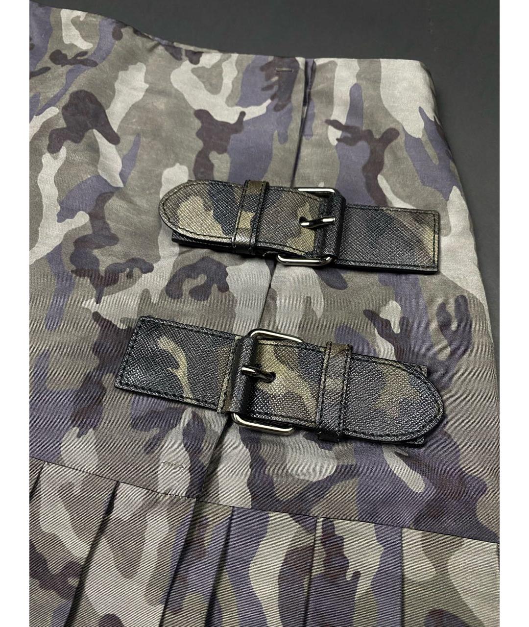 PRADA Мульти шелковая юбка миди, фото 2