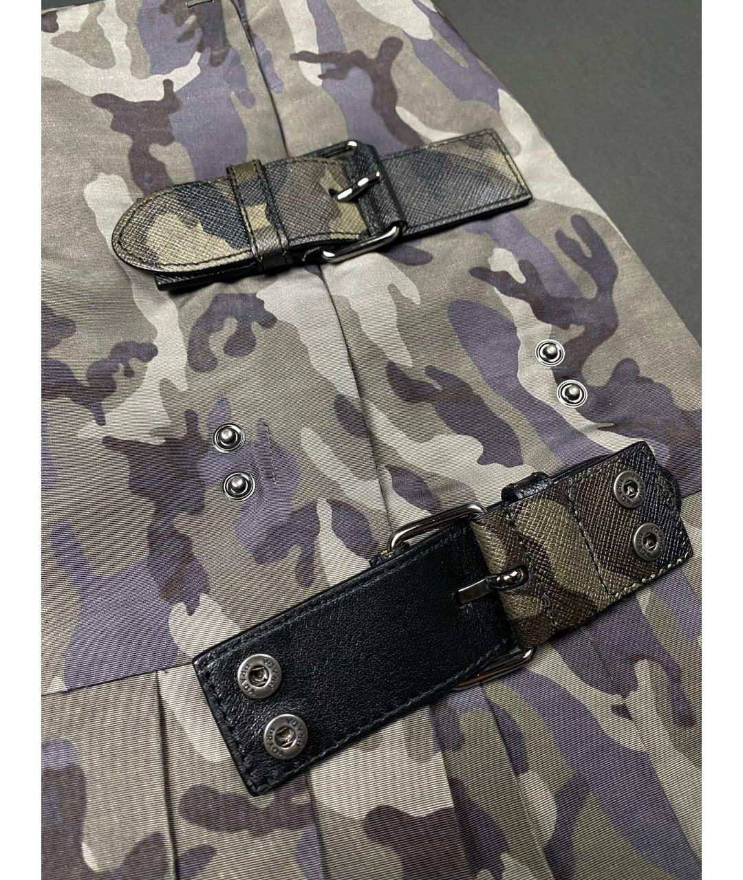 PRADA Мульти шелковая юбка миди, фото 3