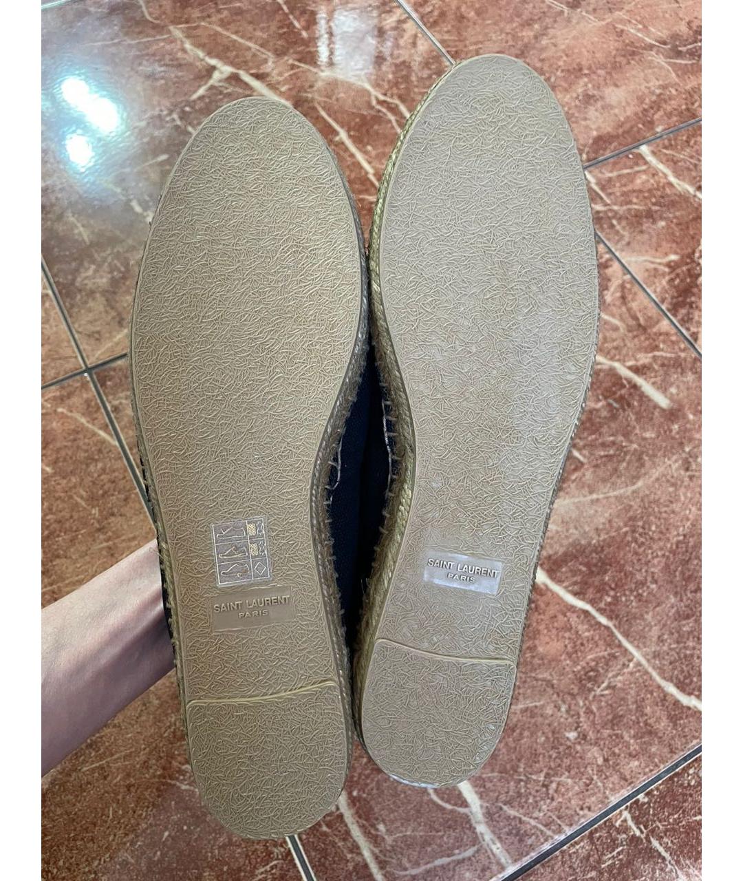 SAINT LAURENT Черные текстильные эспадрильи, фото 5