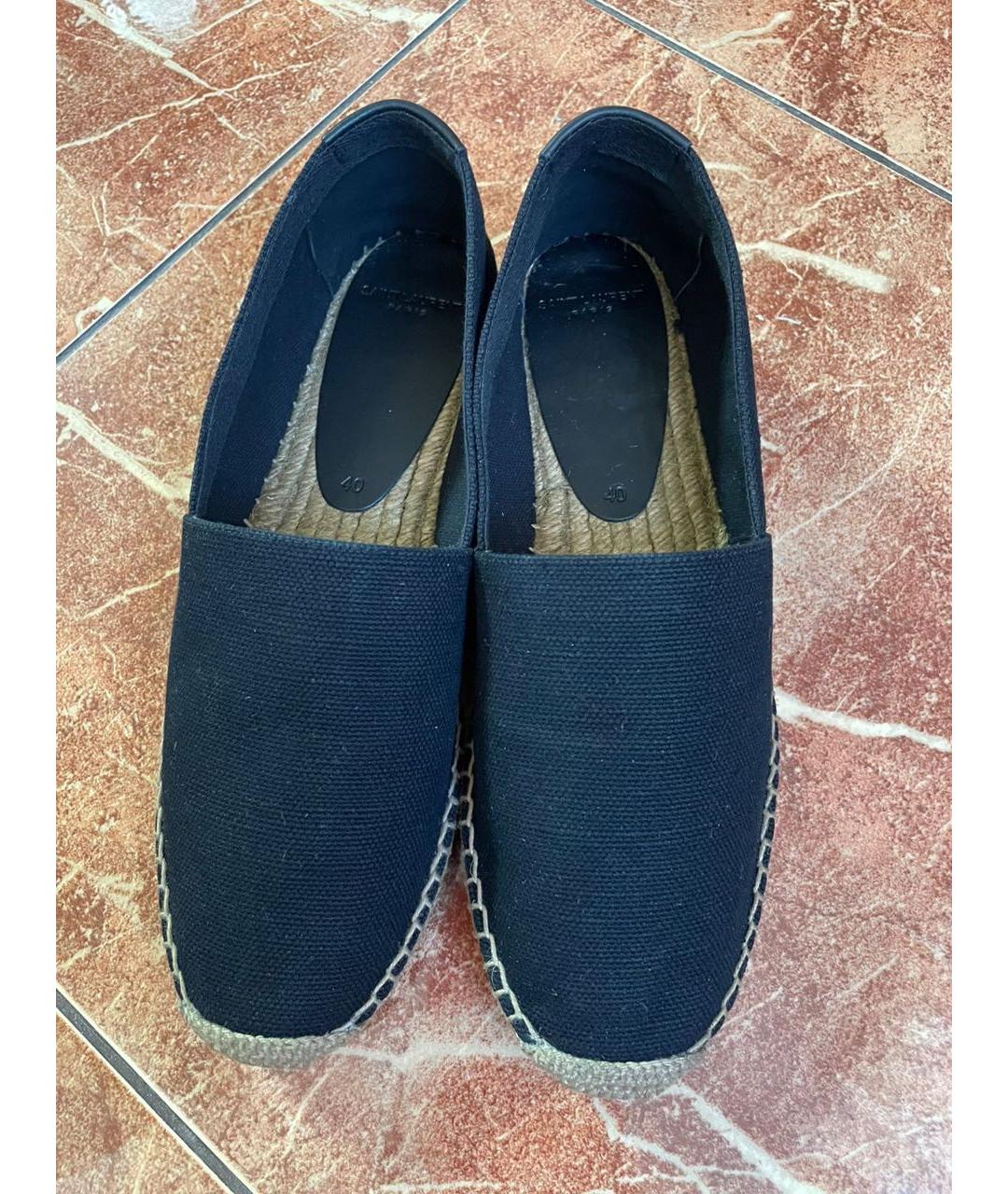 SAINT LAURENT Черные текстильные эспадрильи, фото 3