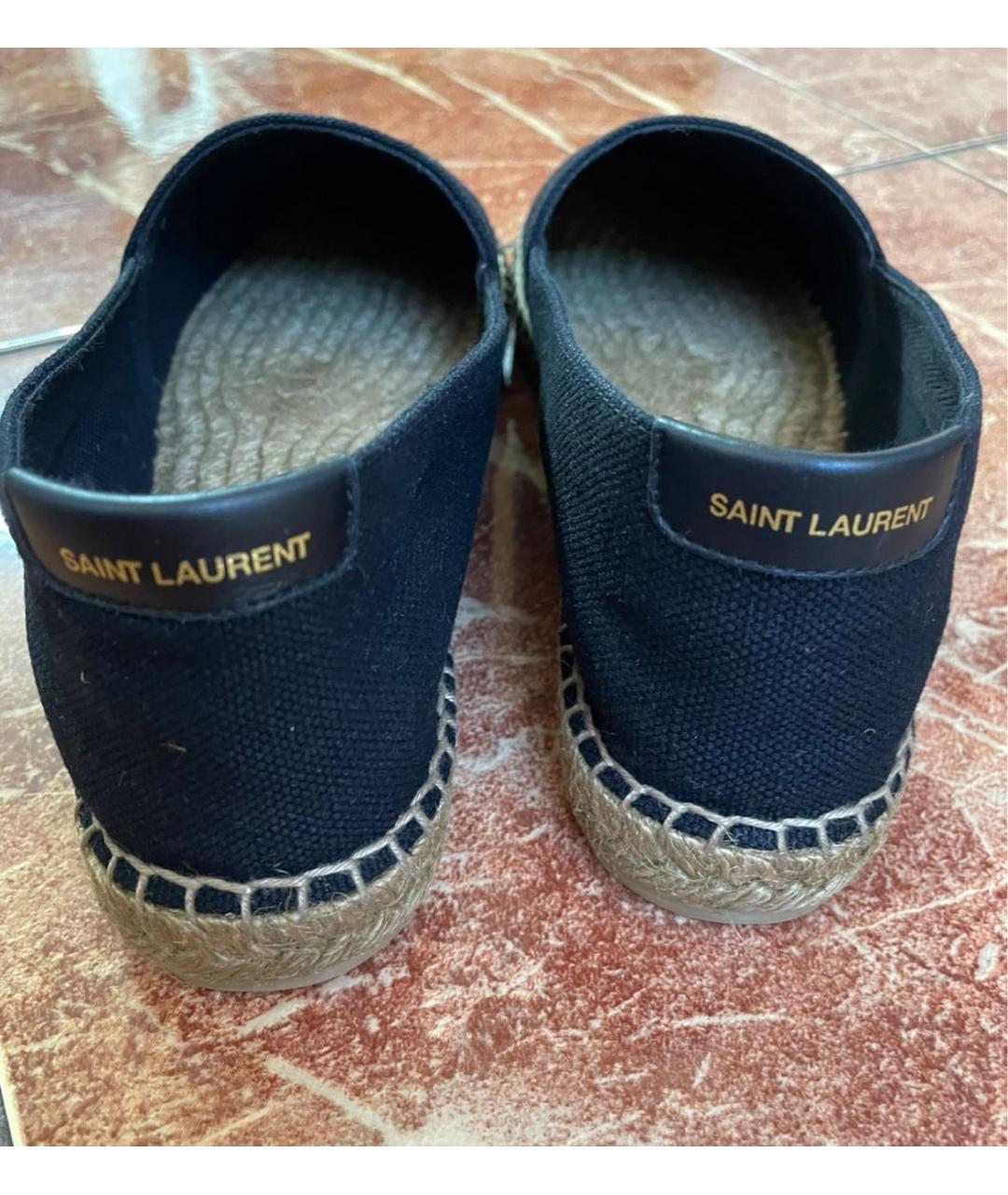 SAINT LAURENT Черные текстильные эспадрильи, фото 4