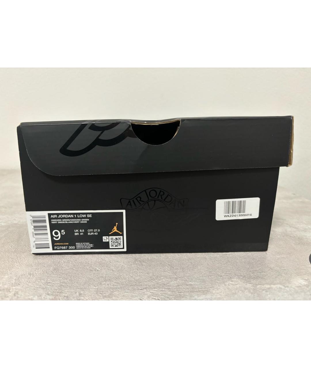 JORDAN Белые низкие кроссовки / кеды из искусственной кожи, фото 7