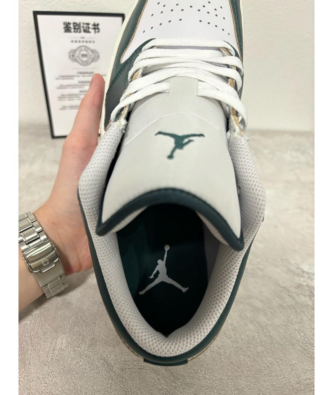 JORDAN Белые низкие кроссовки / кеды из искусственной кожи, фото 3