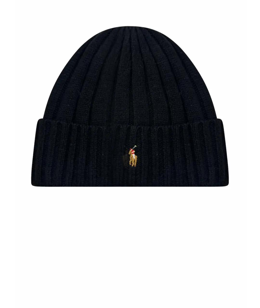 POLO RALPH LAUREN Черная шерстяная шапка, фото 1