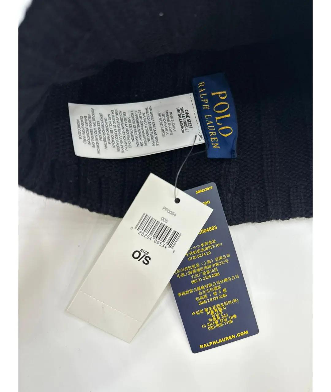 POLO RALPH LAUREN Черная шерстяная шапка, фото 3