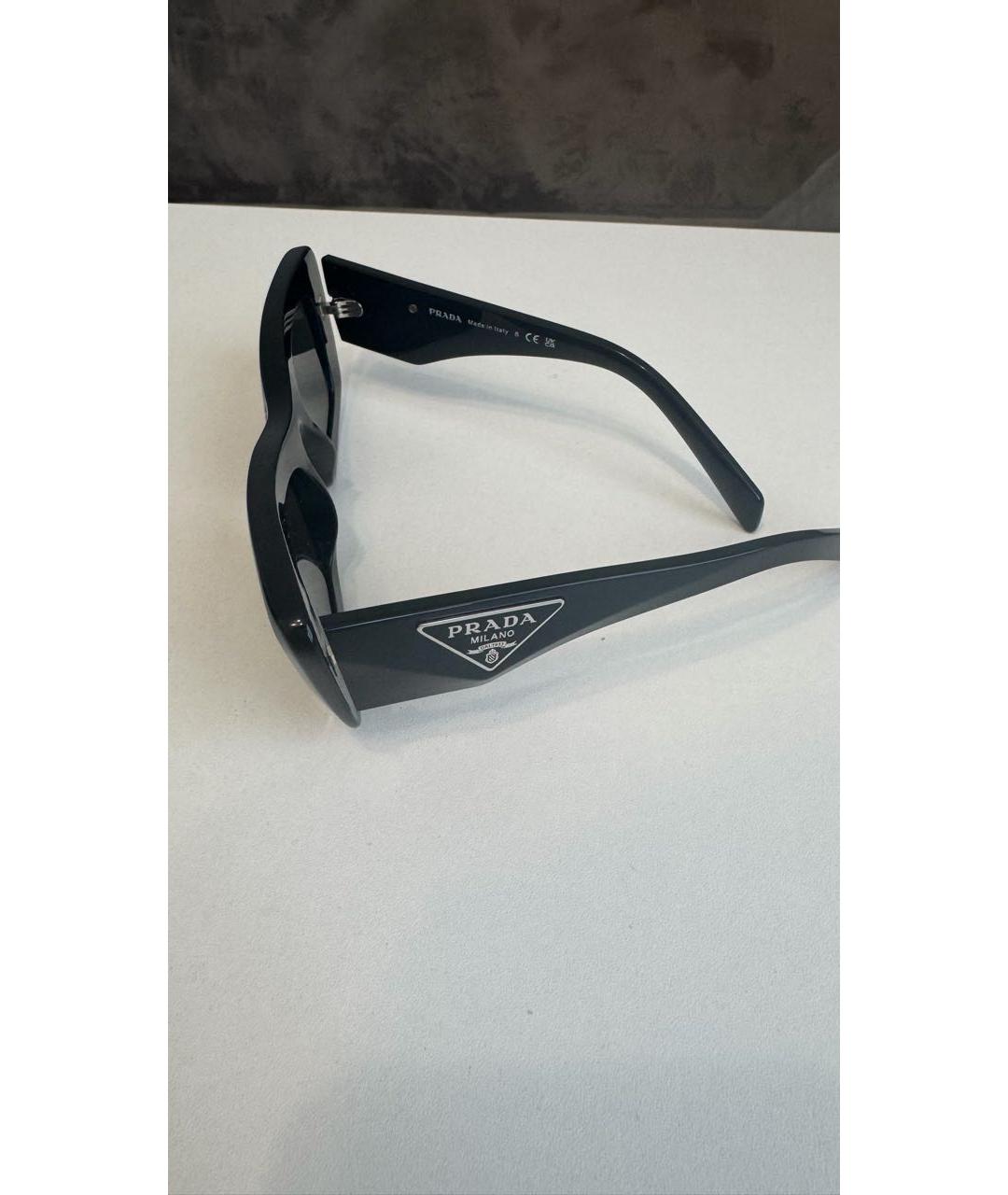 PRADA Черные пластиковые солнцезащитные очки, фото 5