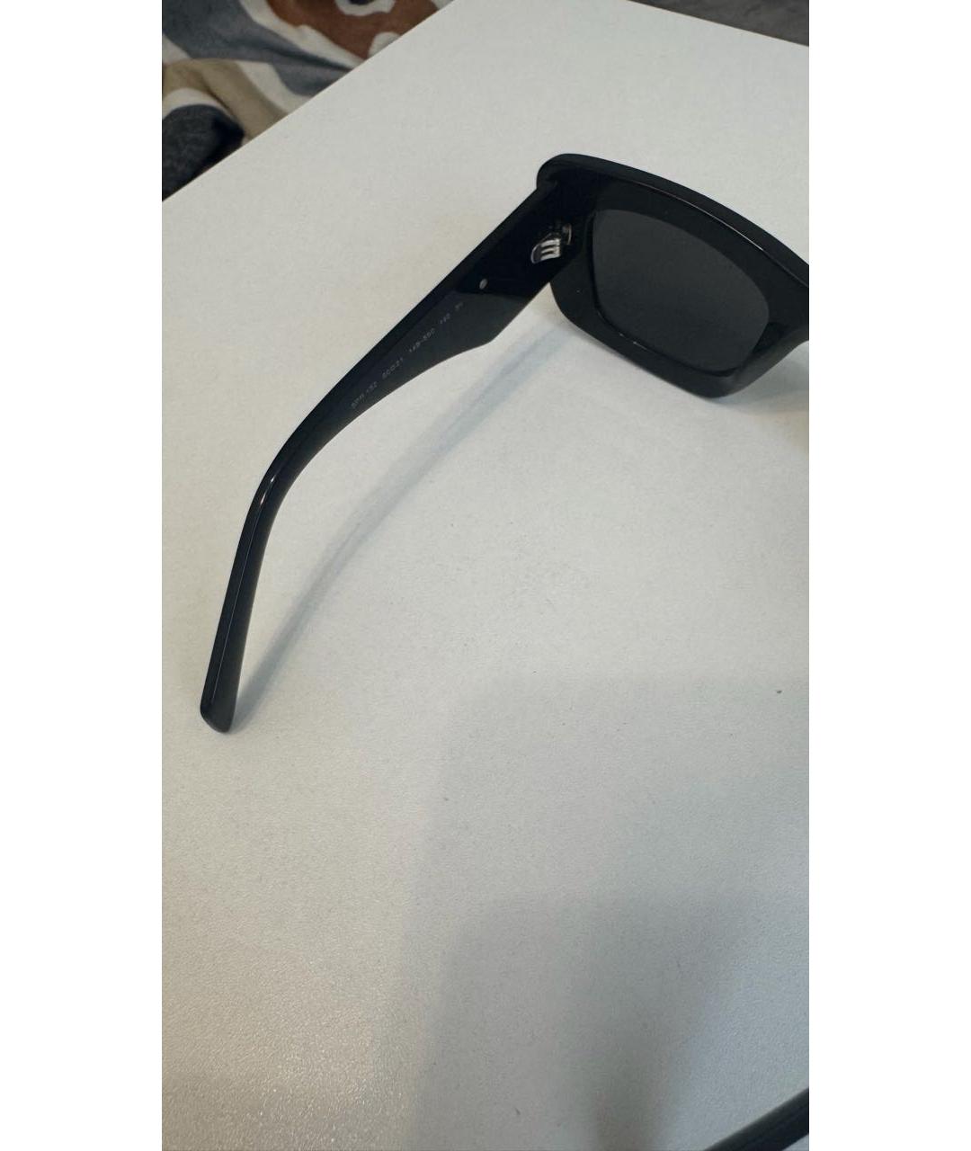 PRADA Черные пластиковые солнцезащитные очки, фото 4