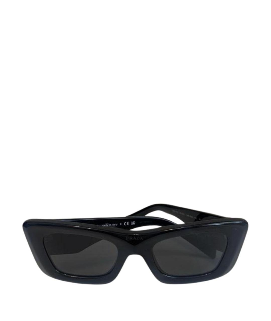 PRADA Черные пластиковые солнцезащитные очки, фото 1