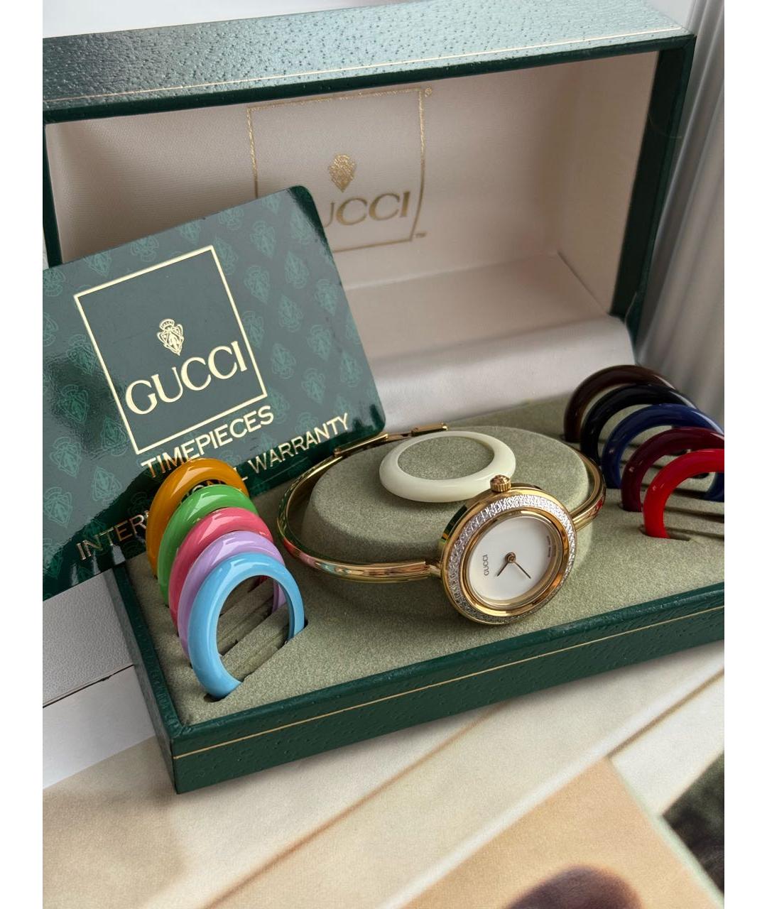 GUCCI Золотые позолоченные часы, фото 3