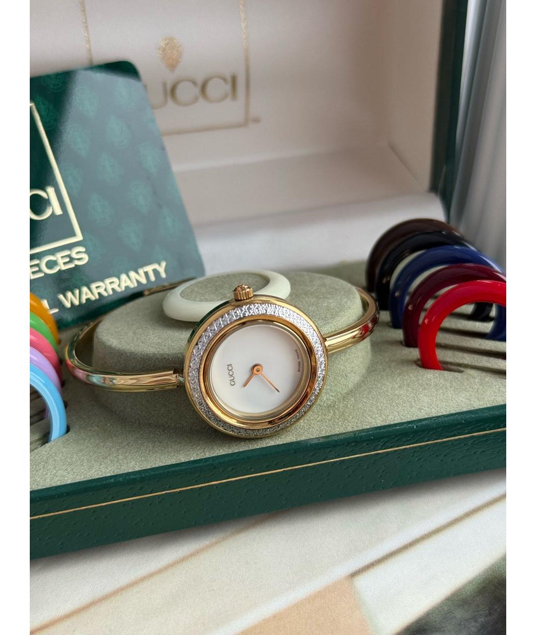 GUCCI Золотые позолоченные часы, фото 4