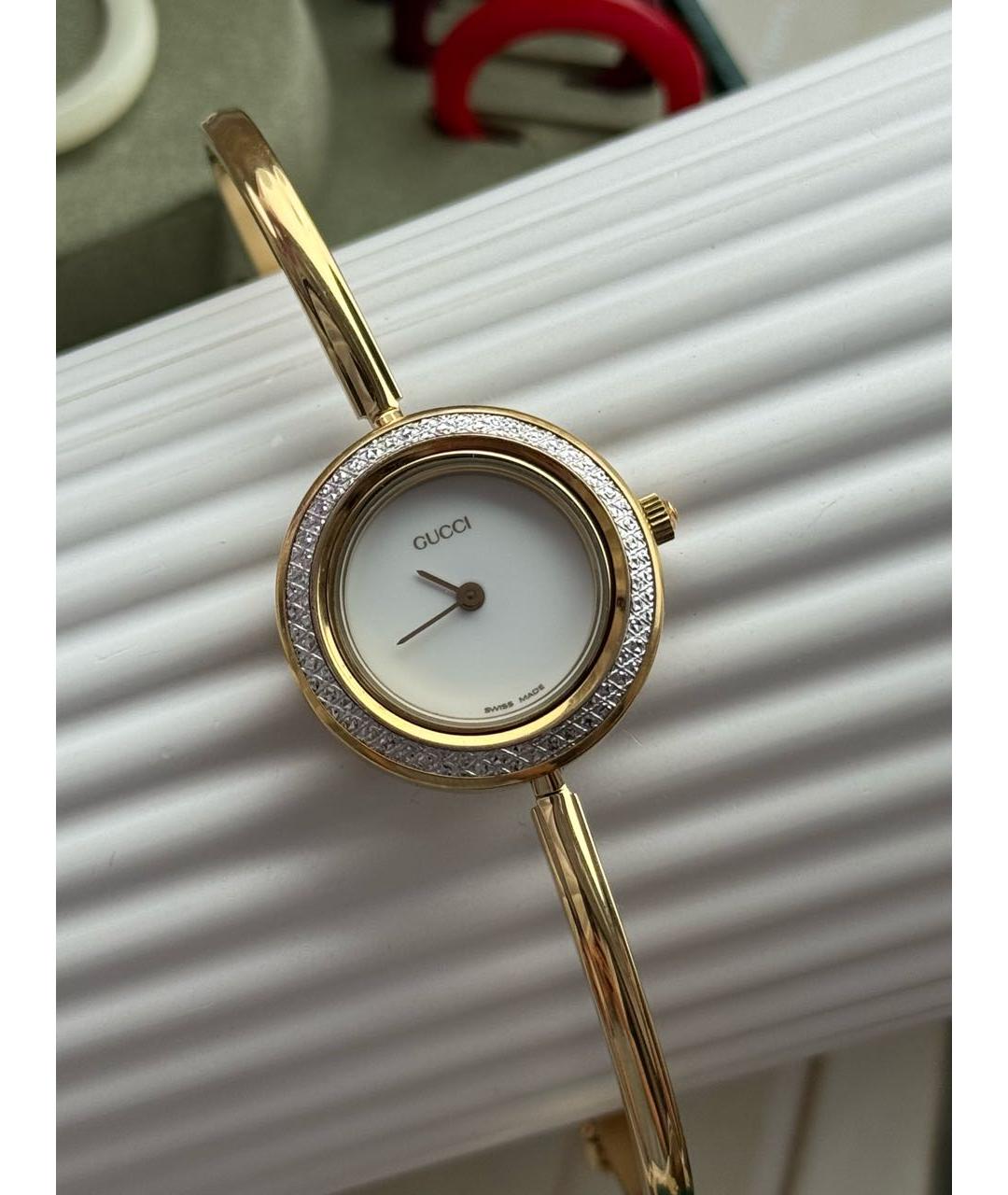 GUCCI Золотые позолоченные часы, фото 9