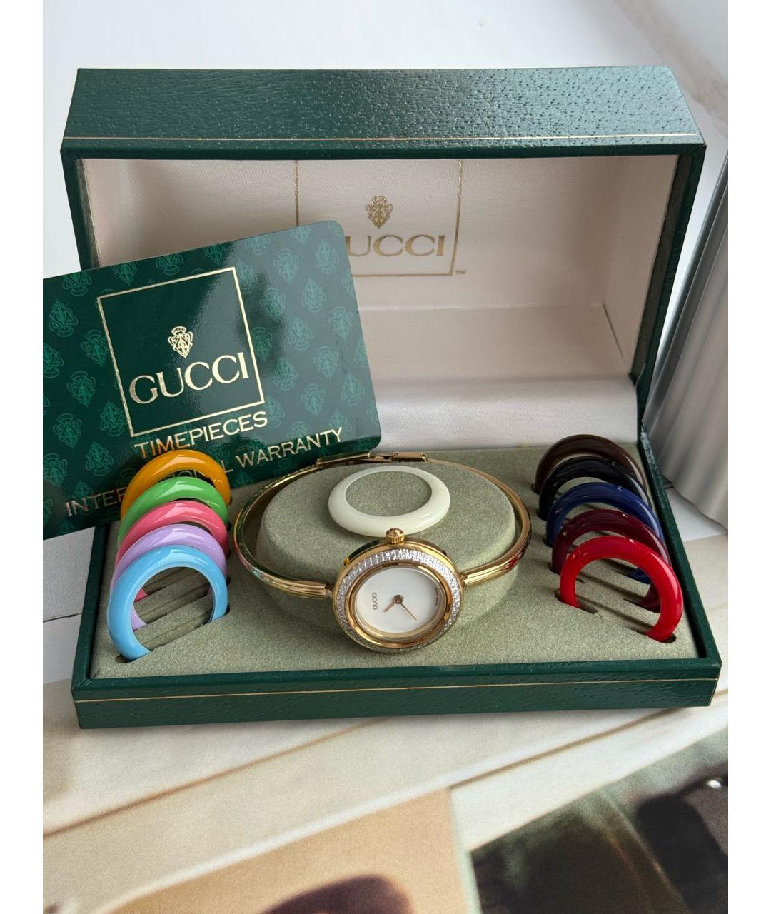 GUCCI Золотые позолоченные часы, фото 2