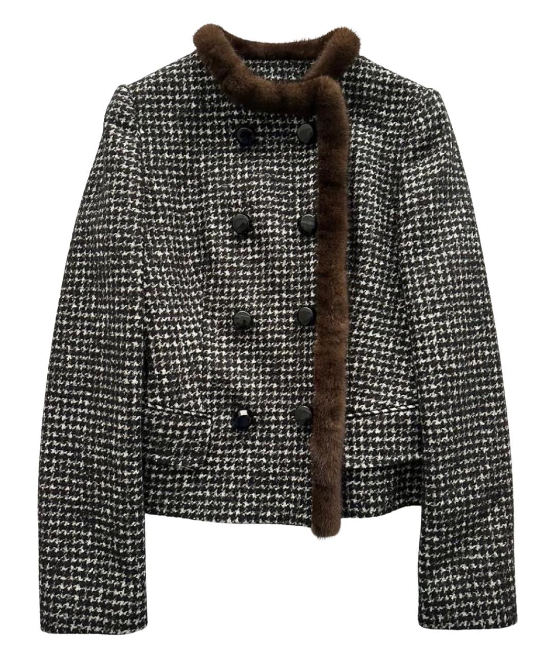 DOLCE&GABBANA Антрацитовый шерстяной жакет/пиджак, фото 1