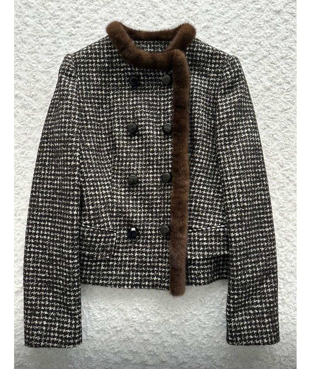 DOLCE&GABBANA Антрацитовый шерстяной жакет/пиджак, фото 2