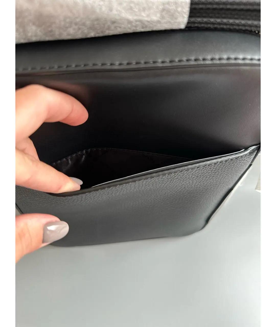 MICHAEL KORS Черная кожаная сумка на плечо, фото 5