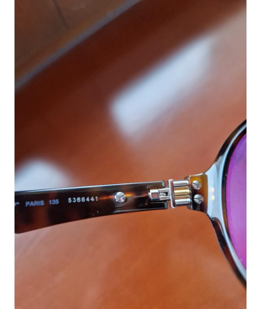 CARTIER Коричневые пластиковые солнцезащитные очки, фото 6