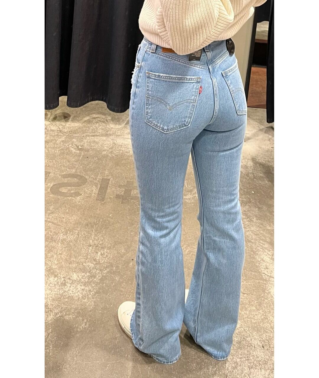LEVI'S Голубые хлопковые джинсы клеш, фото 3