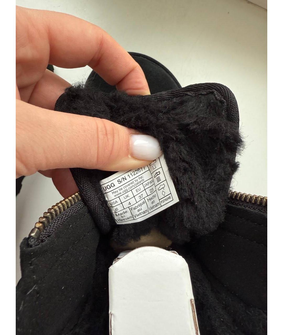 UGG AUSTRALIA Черные замшевые полусапоги, фото 6