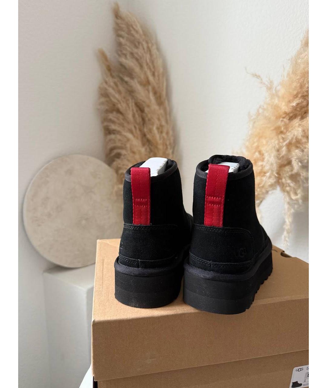 UGG AUSTRALIA Черные замшевые полусапоги, фото 3