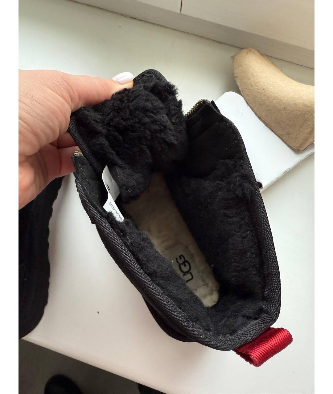 UGG AUSTRALIA Черные замшевые полусапоги, фото 7