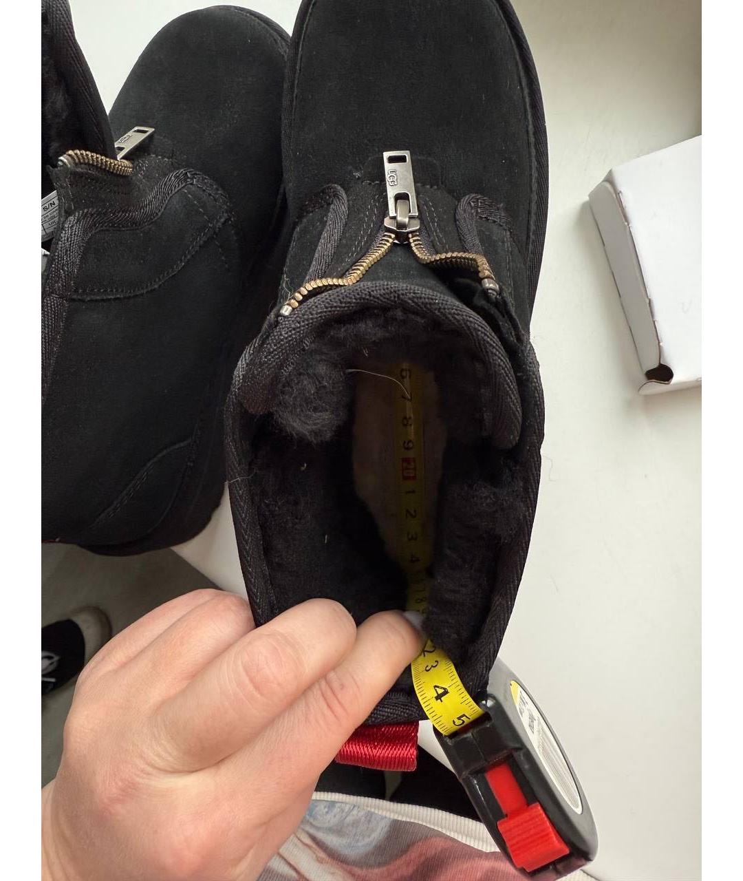 UGG AUSTRALIA Черные замшевые полусапоги, фото 5