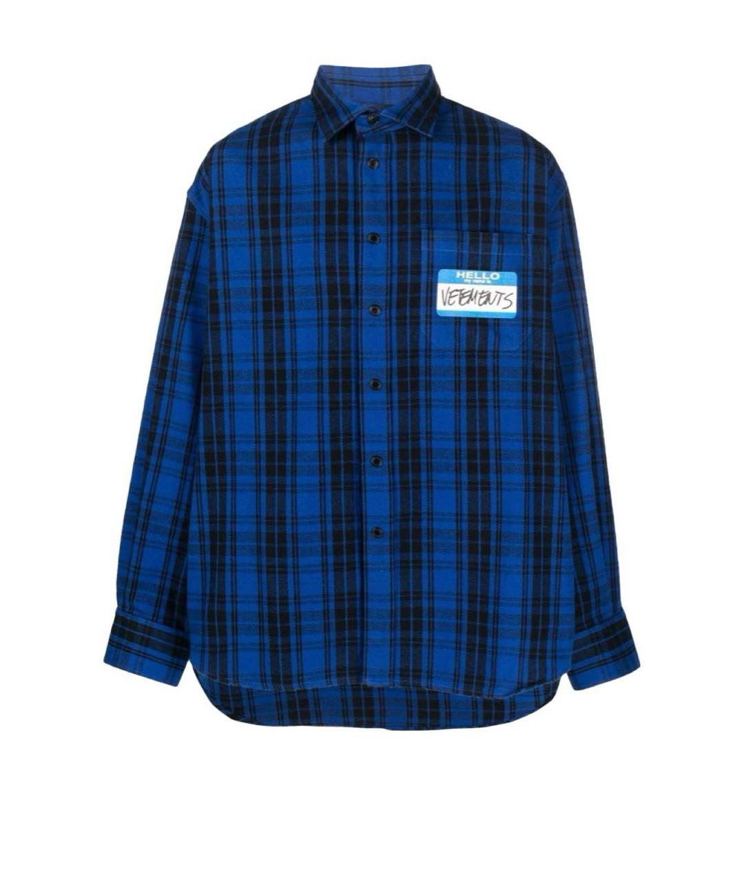 VETEMENTS Синяя хлопковая рубашка, фото 1