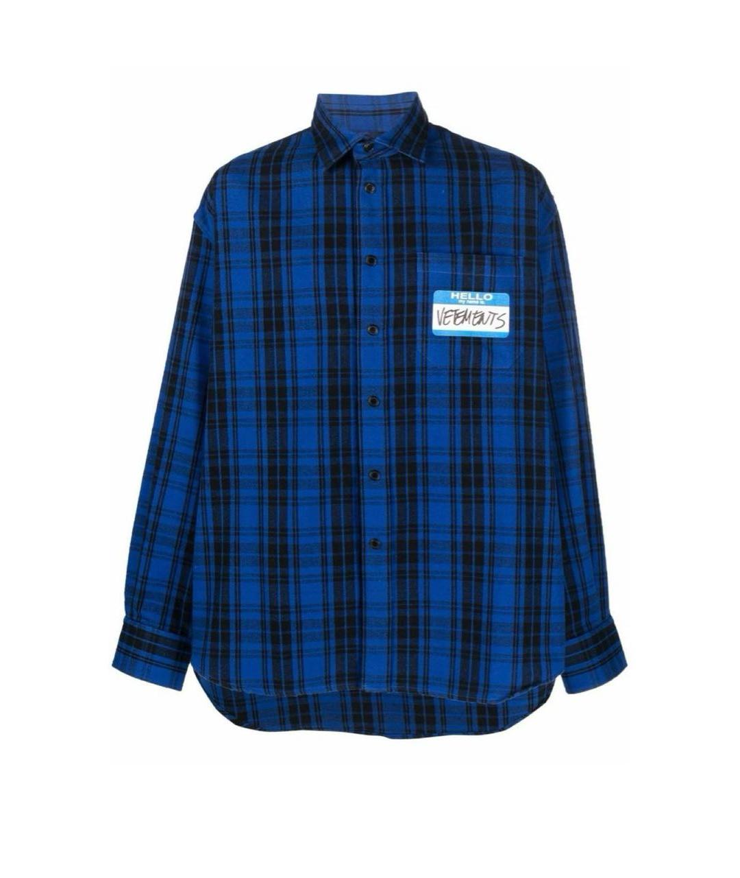 VETEMENTS Синяя хлопковая рубашка, фото 7