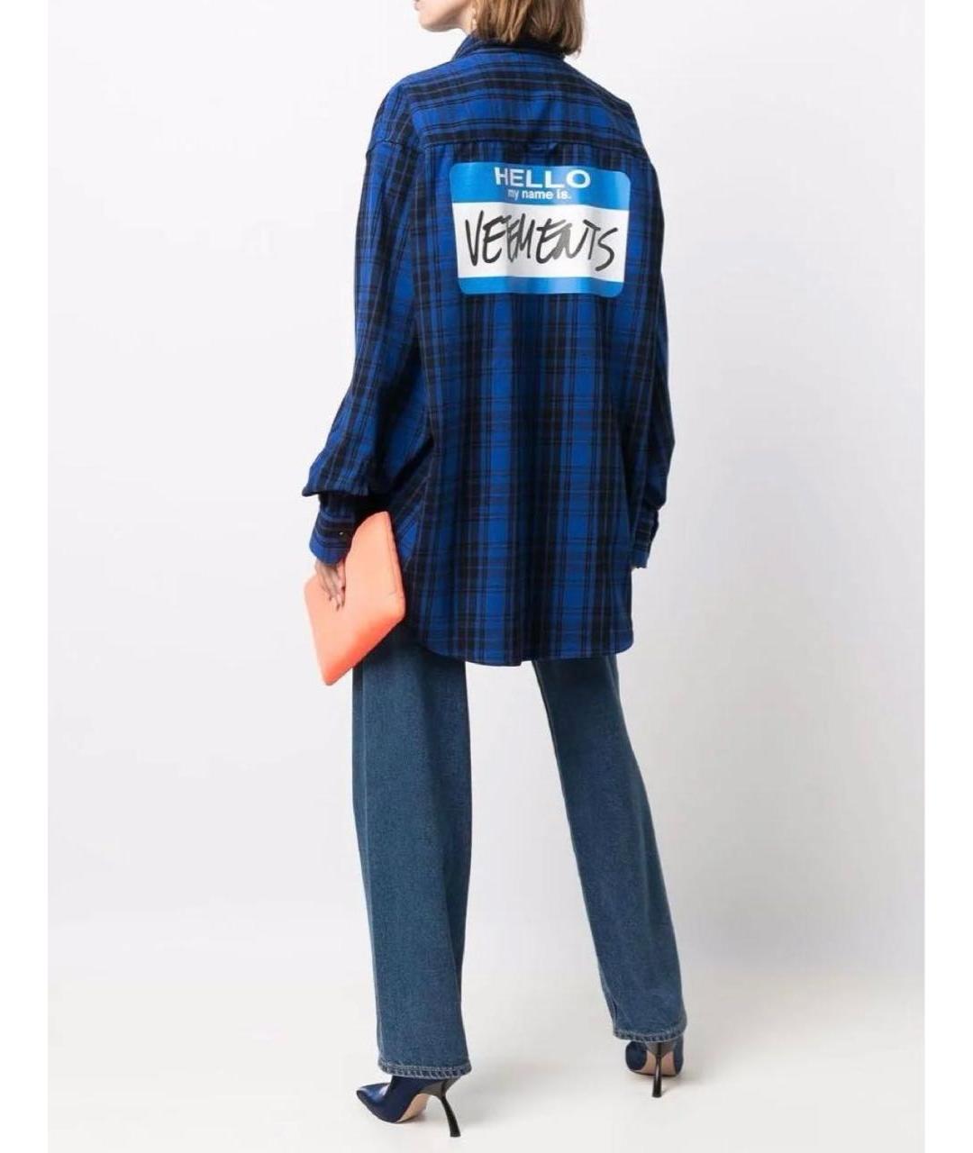 VETEMENTS Синяя хлопковая рубашка, фото 6