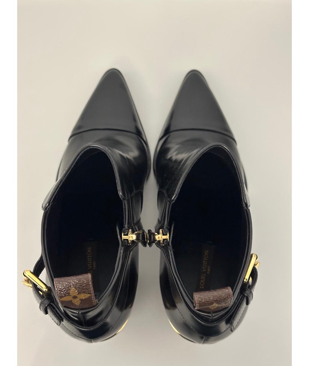 LOUIS VUITTON Черные ботильоны из лакированной кожи, фото 3