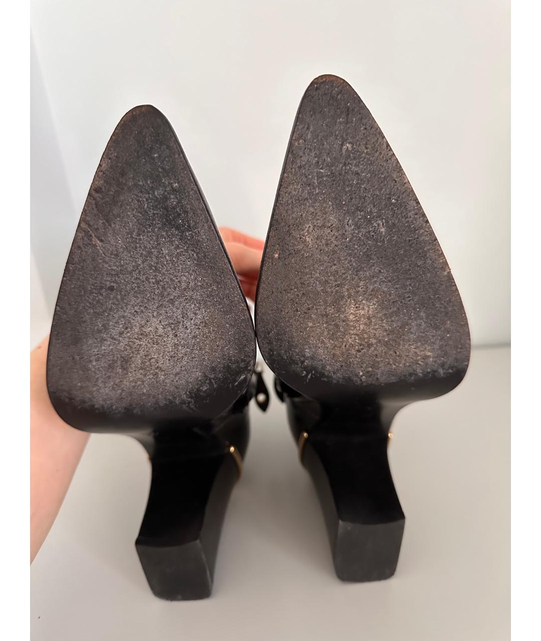 LOUIS VUITTON Черные ботильоны из лакированной кожи, фото 5